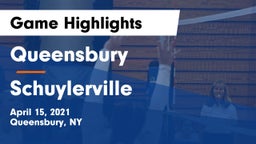 Queensbury  vs Schuylerville  Game Highlights - April 15, 2021
