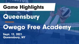 Queensbury  vs Owego Free Academy  Game Highlights - Sept. 12, 2021