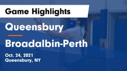 Queensbury  vs Broadalbin-Perth  Game Highlights - Oct. 24, 2021
