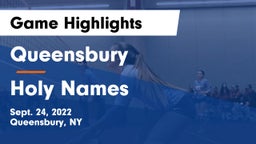 Queensbury  vs Holy Names Game Highlights - Sept. 24, 2022