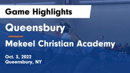 Queensbury  vs Mekeel Christian Academy Game Highlights - Oct. 3, 2022
