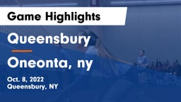 Queensbury  vs Oneonta, ny Game Highlights - Oct. 8, 2022