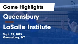 Queensbury  vs LaSalle Institute  Game Highlights - Sept. 23, 2023