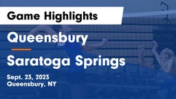 Queensbury  vs Saratoga Springs  Game Highlights - Sept. 23, 2023