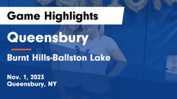 Queensbury  vs Burnt Hills-Ballston Lake  Game Highlights - Nov. 1, 2023