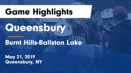 Queensbury  vs Burnt Hills-Ballston Lake  Game Highlights - May 21, 2019