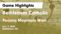 Bethlehem Catholic  vs Pocono Mountain West  Game Highlights - Jan. 4, 2020