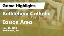Bethlehem Catholic  vs Easton Area  Game Highlights - Jan. 13, 2020