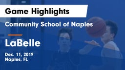 Community School of Naples vs LaBelle  Game Highlights - Dec. 11, 2019