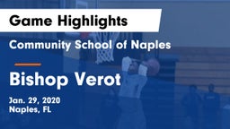 Community School of Naples vs Bishop Verot  Game Highlights - Jan. 29, 2020