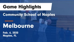 Community School of Naples vs Melbourne  Game Highlights - Feb. 6, 2020