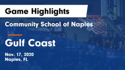 Community School of Naples vs Gulf Coast  Game Highlights - Nov. 17, 2020