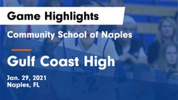 Community School of Naples vs Gulf Coast High Game Highlights - Jan. 29, 2021