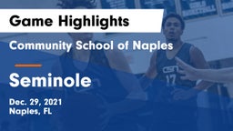 Community School of Naples vs Seminole  Game Highlights - Dec. 29, 2021