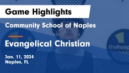 Community School of Naples vs Evangelical Christian  Game Highlights - Jan. 11, 2024