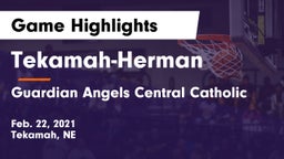 Tekamah-Herman  vs Guardian Angels Central Catholic Game Highlights - Feb. 22, 2021