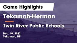 Tekamah-Herman  vs Twin River Public Schools Game Highlights - Dec. 10, 2022
