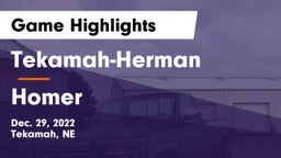 Tekamah-Herman  vs Homer  Game Highlights - Dec. 29, 2022
