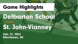 Delbarton School vs St. John-Vianney  Game Highlights - Feb. 27, 2023