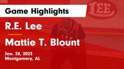 R.E. Lee  vs Mattie T. Blount  Game Highlights - Jan. 28, 2023