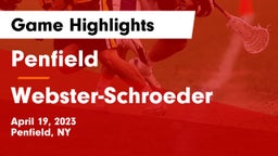 Penfield  vs Webster-Schroeder  Game Highlights - April 19, 2023