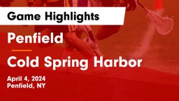 Penfield  vs Cold Spring Harbor  Game Highlights - April 4, 2024