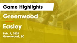 Greenwood  vs Easley  Game Highlights - Feb. 4, 2020