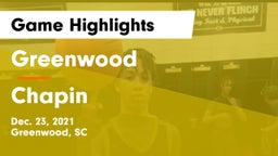 Greenwood  vs Chapin  Game Highlights - Dec. 23, 2021