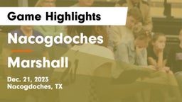 Nacogdoches  vs Marshall  Game Highlights - Dec. 21, 2023