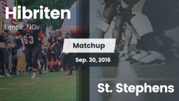 Matchup: Hibriten  vs. St. Stephens 2016