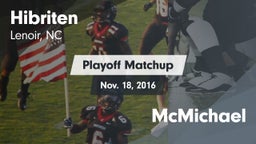 Matchup: Hibriten  vs. McMichael 2016