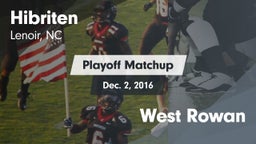 Matchup: Hibriten  vs. West Rowan 2016