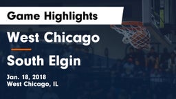 West Chicago  vs South Elgin  Game Highlights - Jan. 18, 2018
