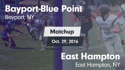 Matchup: Bayport-Blue Point vs. East Hampton  2015