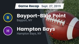 Recap: Bayport-Blue Point  vs. Hampton Bays  2019