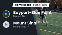 Recap: Bayport-Blue Point  vs. Mount Sinai  2022