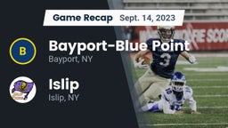 Recap: Bayport-Blue Point  vs. Islip  2023