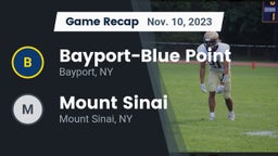 Recap: Bayport-Blue Point  vs. Mount Sinai  2023