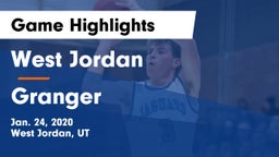 West Jordan  vs Granger  Game Highlights - Jan. 24, 2020