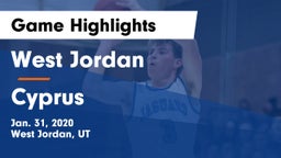 West Jordan  vs Cyprus  Game Highlights - Jan. 31, 2020