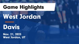 West Jordan  vs Davis  Game Highlights - Nov. 21, 2023