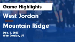 West Jordan  vs Mountain Ridge  Game Highlights - Dec. 5, 2023