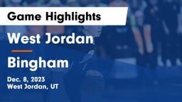 West Jordan  vs Bingham  Game Highlights - Dec. 8, 2023