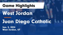 West Jordan  vs Juan Diego Catholic  Game Highlights - Jan. 5, 2024