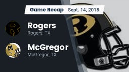 Recap: Rogers  vs. McGregor  2018