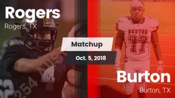 Matchup: Rogers  vs. Burton  2018