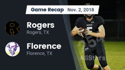 Recap: Rogers  vs. Florence  2018