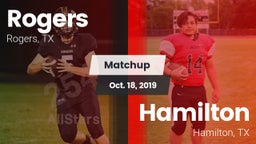 Matchup: Rogers  vs. Hamilton  2019