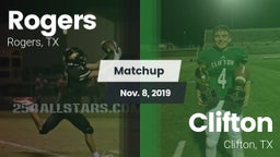 Matchup: Rogers  vs. Clifton  2019