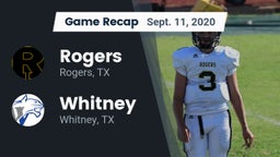 Recap: Rogers  vs. Whitney  2020